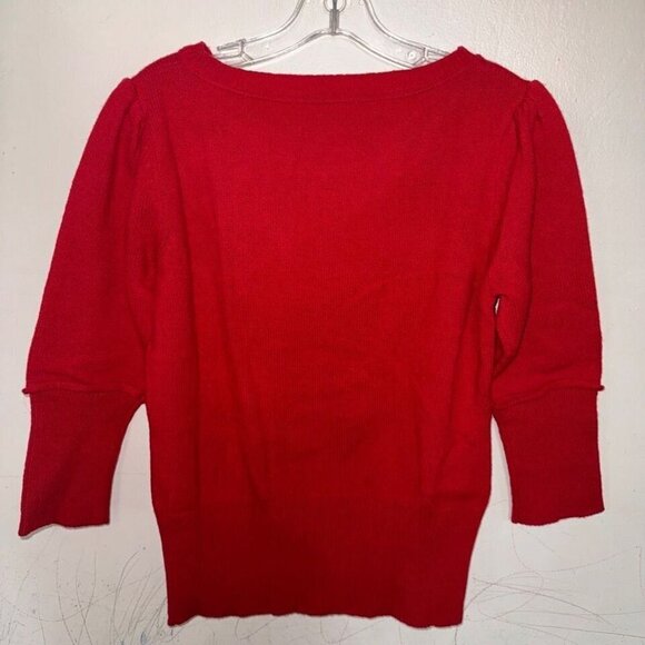 Women's Sundance Red Snowflake Wool Blend Sweater Size M - Picture 2 of 10